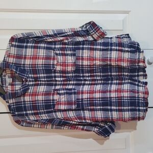 Charlotte Russe woman 3X flannel red white and blue